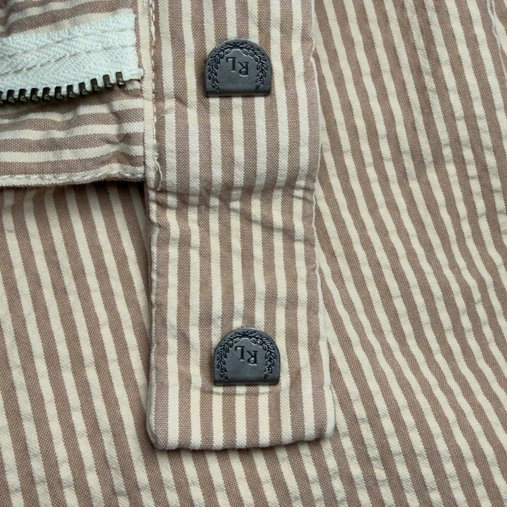 Polo Ralph Lauren Seersucker‎ Shorts Mens 38 Tan White Striped Excellent Cotton